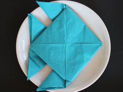 Servietten falten einfach 'Fisch' Tischdeko für Geburtstag, Muttertag & Sommer [W+]