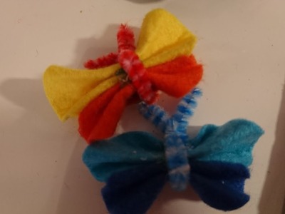 Wir basteln Schmetterlinge aus filz