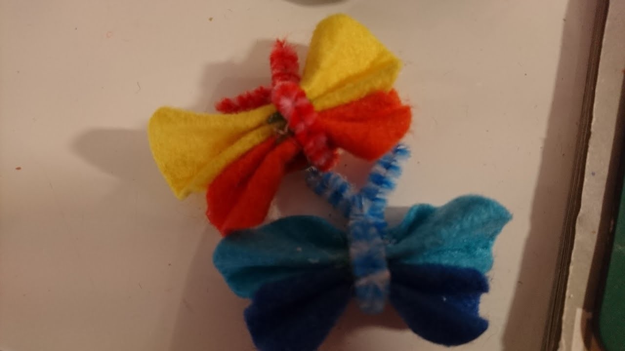 Wir basteln Schmetterlinge aus filz