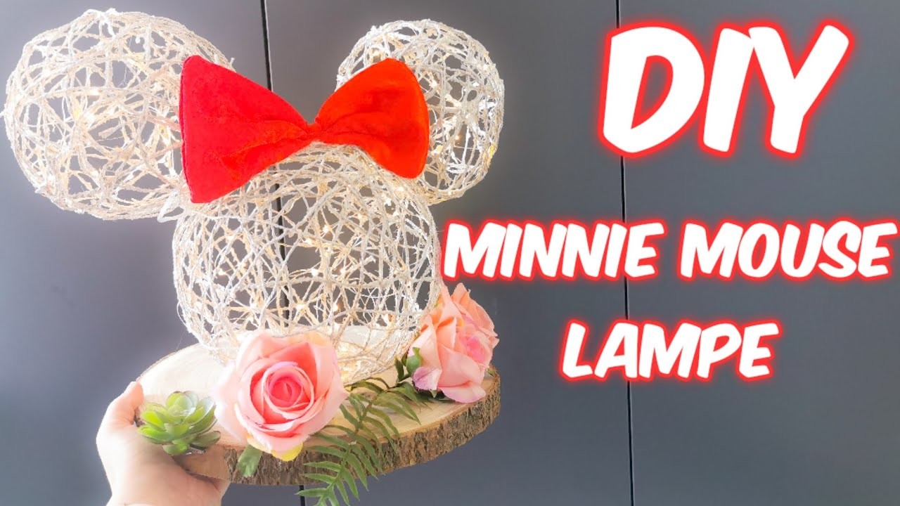 DIY Minnie Maus Lampe - bastel dir deine eigene Minnie Maus Lampe in ein paar einfachen Schritten!