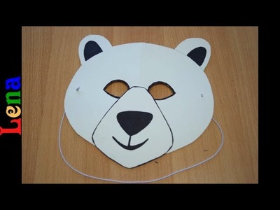 Eisbär Maske basteln ???? how to make polar bear mask  ✂ как сделать маску белого медведя