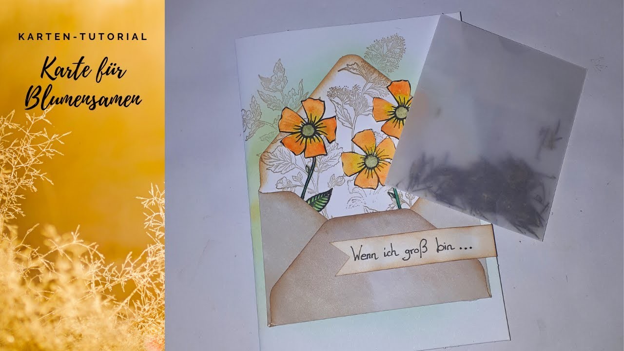 Karte für Blumensamen