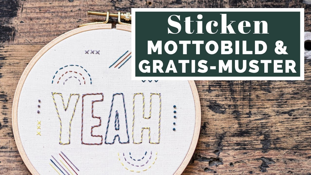 Sticken für Anfänger mit Stickmotiv als GRATIS DOWNLOAD | STICKEN LERNEN | muckout.de