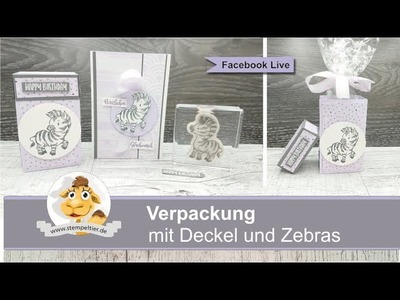 Anleitung für eine Verpackung mit Deckel und Zebra