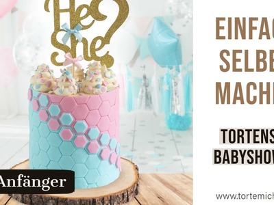 Babyshower Torte - Gender Reveal Cake einfach selber machen! Auch für Zwillinge!