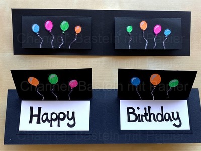 Basteln mit Papier: Glückwunschkarte zum Geburtstag als Geschenk selber machen. ????