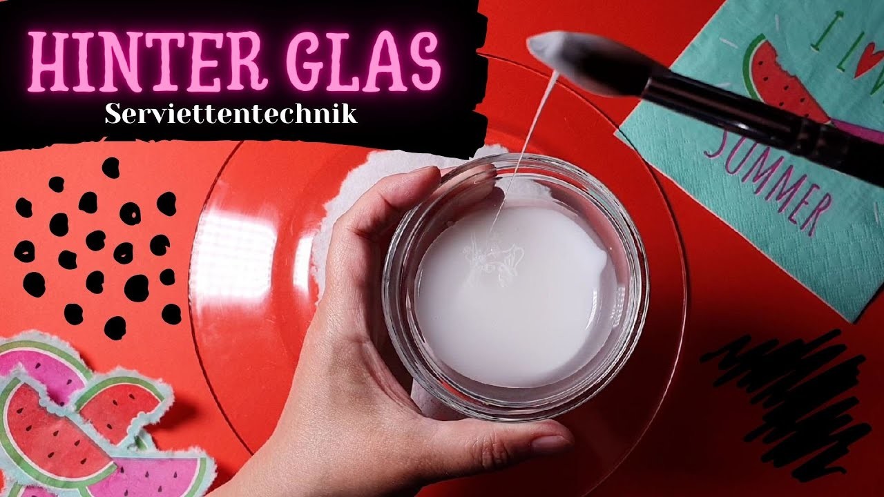 Decoupagetechnik hinter Glas | Glasteller umstylen | Serviettentechnik | Upcycling