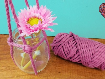 Sommer Deko Idee mit Cotton Cord | Super einfach Blumen & Windlichter aufhängen