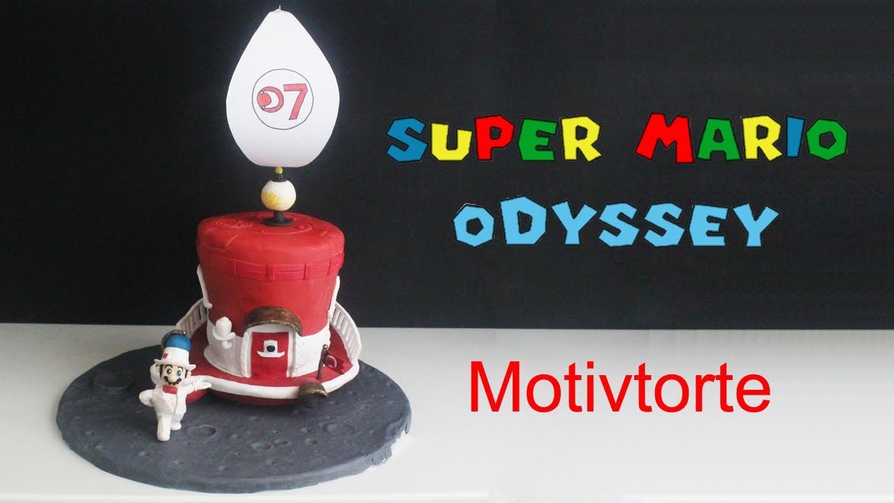 Super Mario Odyssey Motivtorte - Marios Schiff "Odyssey" aus dem Nintendo Switch Spiel