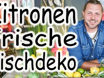 Zitronenfrische Tischdeko | Frische sommerliche Dekoration | Gartenparty dekorieren | Floristik24