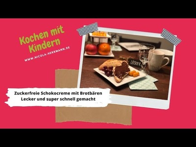 Zuckerfreie Schkocreme mit Brotbären, einfach und schnell gemacht