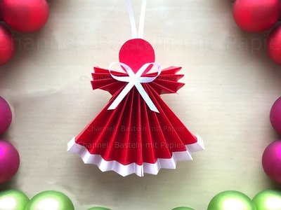Basteln für Weihnachten mit Papier - Engel als Weihnachtsdeko selber machen - Bastelideen