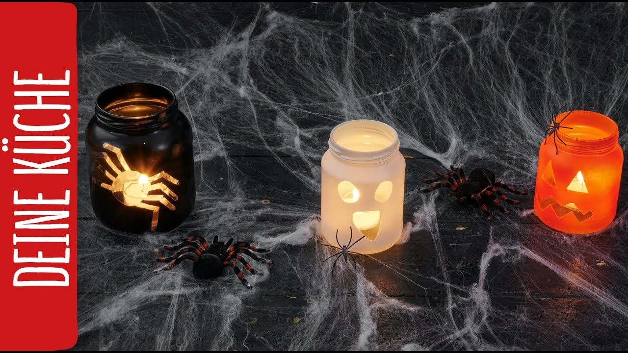 DIY Halloween Windlichter | REWE Deine Küche