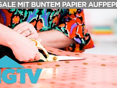 Regale mit buntem Papier aufpeppen | DIY | HGTV Deutschland