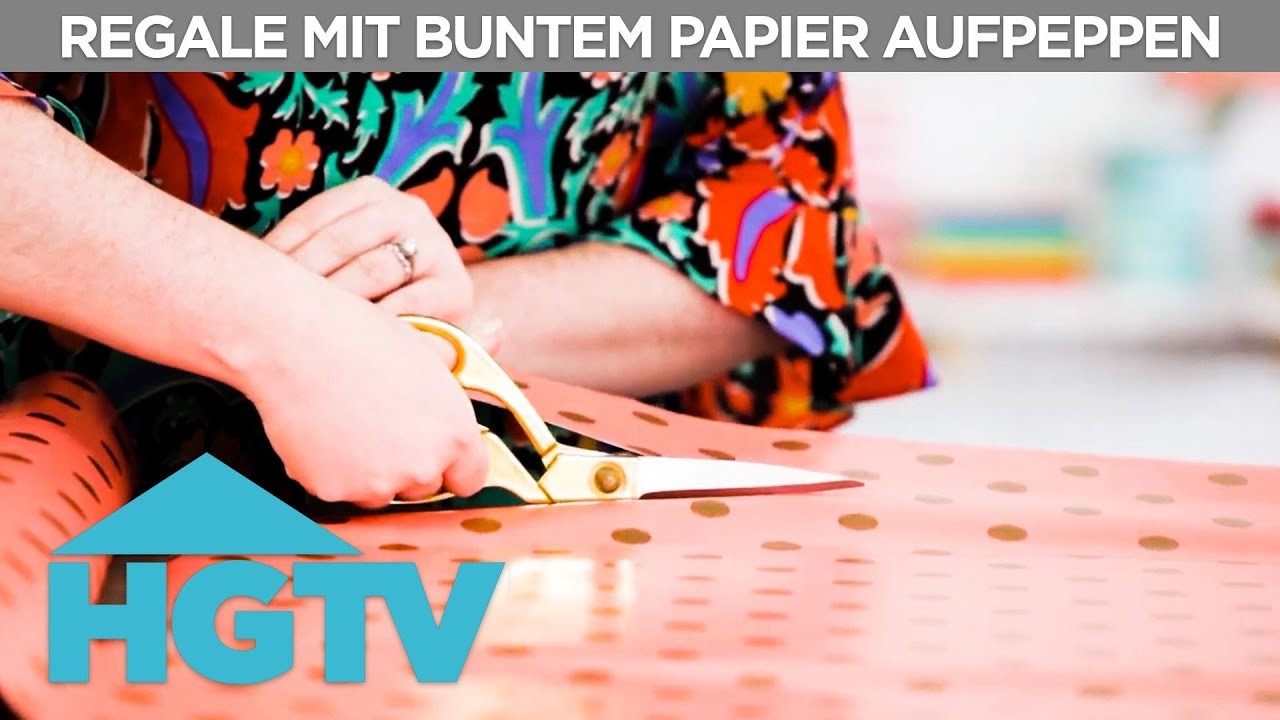 Regale mit buntem Papier aufpeppen | DIY | HGTV Deutschland