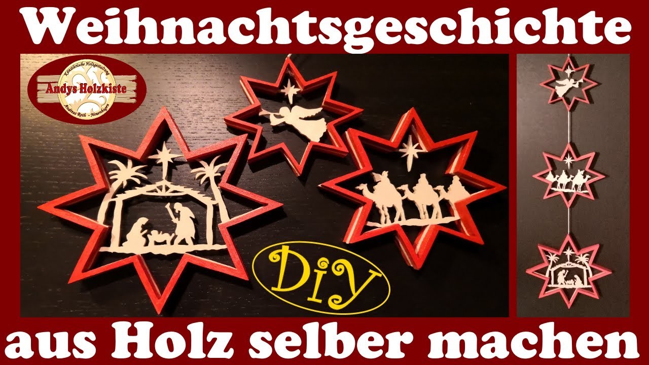Weihnachts-Fenster-Deko selber machen | scroll saw project christmas story of wood