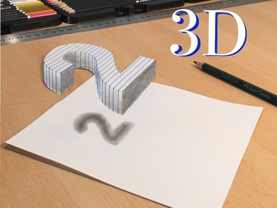 3D Illusion Zeichnen lernen für Anfänger Nummer 2 -Trick Art on line Paper Number 2