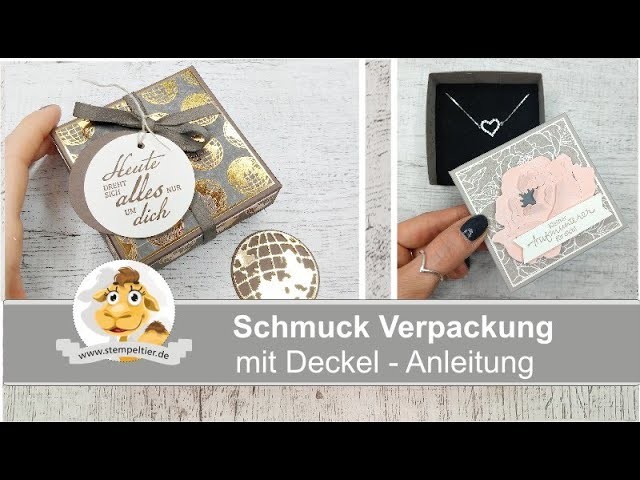 Anleitung Schmuckverpackung quadratisch mit Deckel