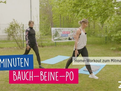 Bauch-Beine-Po zum MITMACHEN | 15 Minuten Home-Workout | Kalorien verbrennen | BKK WM