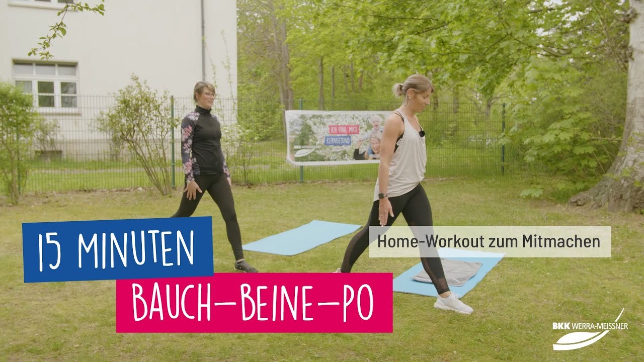 Bauch-Beine-Po zum MITMACHEN | 15 Minuten Home-Workout | Kalorien verbrennen | BKK WM