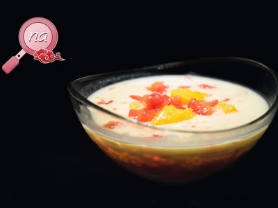 ????chinesisch Dessert: Tapioka-Perlen und Mango in Kokosmilch