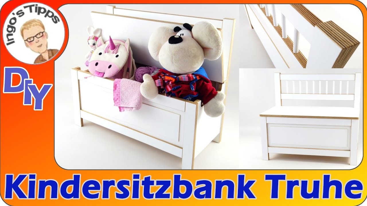 Die beste und schönste Kindersitzbank Truhe Spielzeugbox selber bauen | IngosTipps
