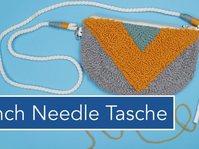 DIY Punch Needle Tasche nähen mit kostenlosem Schnittmuster