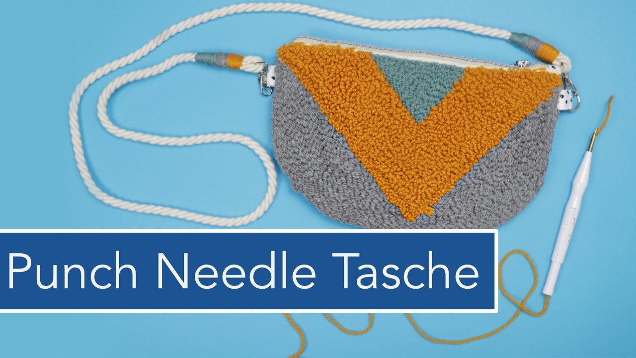 DIY Punch Needle Tasche nähen mit kostenlosem Schnittmuster