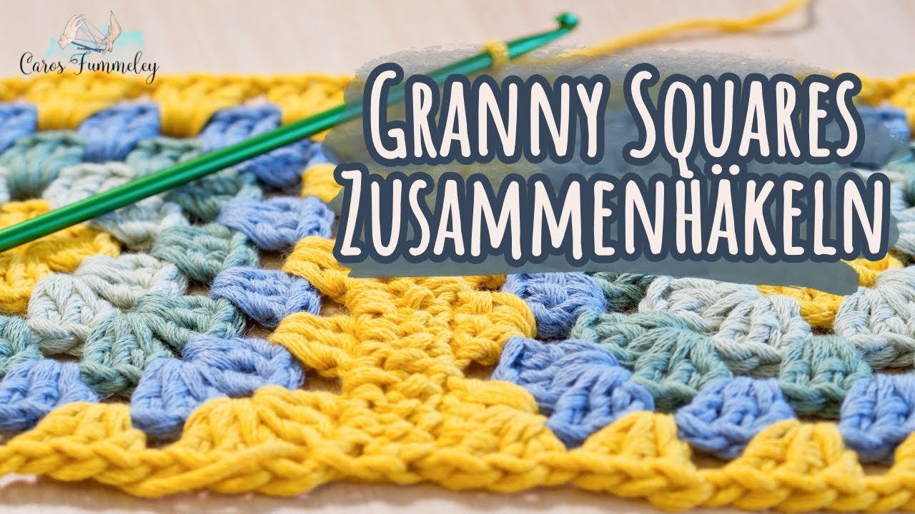 Granny Squares zusammenhäkeln - hübsche & flache Naht