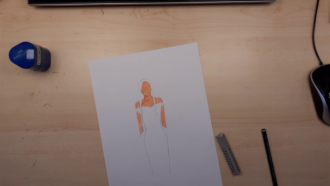 Mädchen mit Kleid Zeichnen! How to Draw