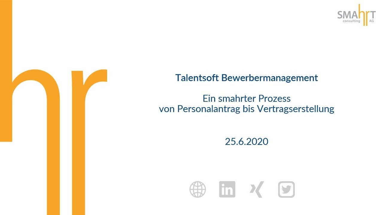 Smahrt Webinar Talentsoft Bewerbermanagement