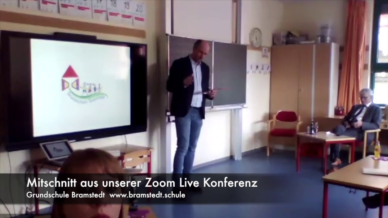 Unser Kultusminister Herr Tonne besucht unsere Grundschule. Rede des Schulleiters Tobias Baron.