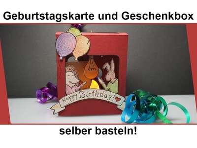 All-in-One Geburtstagskarte und Geschenkbox selber basteln. Tutorial