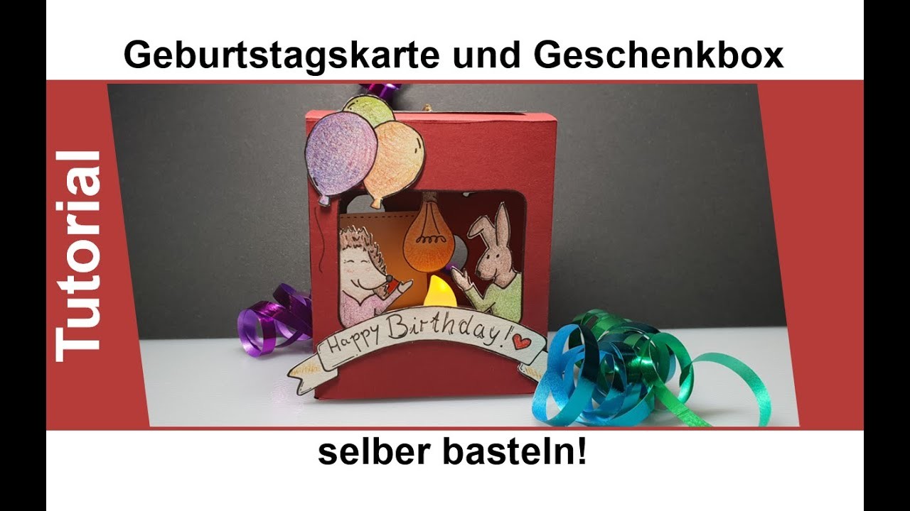 All-in-One Geburtstagskarte und Geschenkbox selber basteln. Tutorial