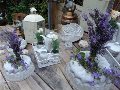 In Shabby Chic, zauberhafte SOMMER DEKO mit Lavendel & mehr,.  :))