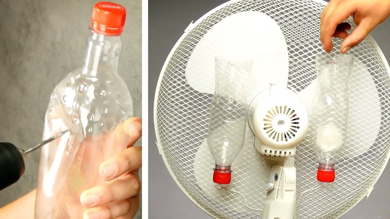 Klemm 2 Plastikflaschen an den Ventilator! 20 erstaunliche Tricks, die Dir diesen Sommer erleichtern