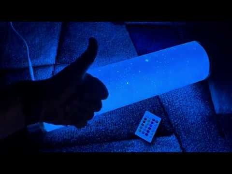 LED Stehlampe Dimmbar mit Fernbedienung für Wohnzimmer Farbwechsel Lichtsaeule unboxing + Anleitung