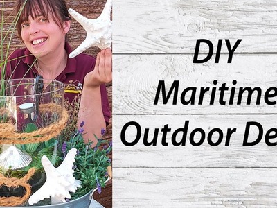 Maritime Outdoor Deko mit Wasserpflanzen. DIY Inspiration, Deko Ideen, Deko Blumen, Garten