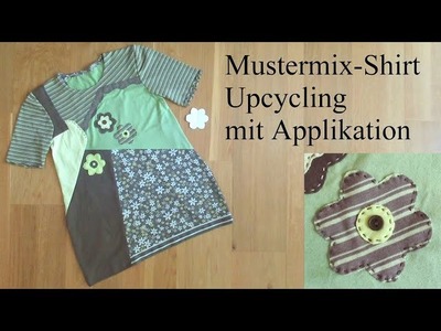 Mustermix Shirt nähen – Upcycling mit Applikation