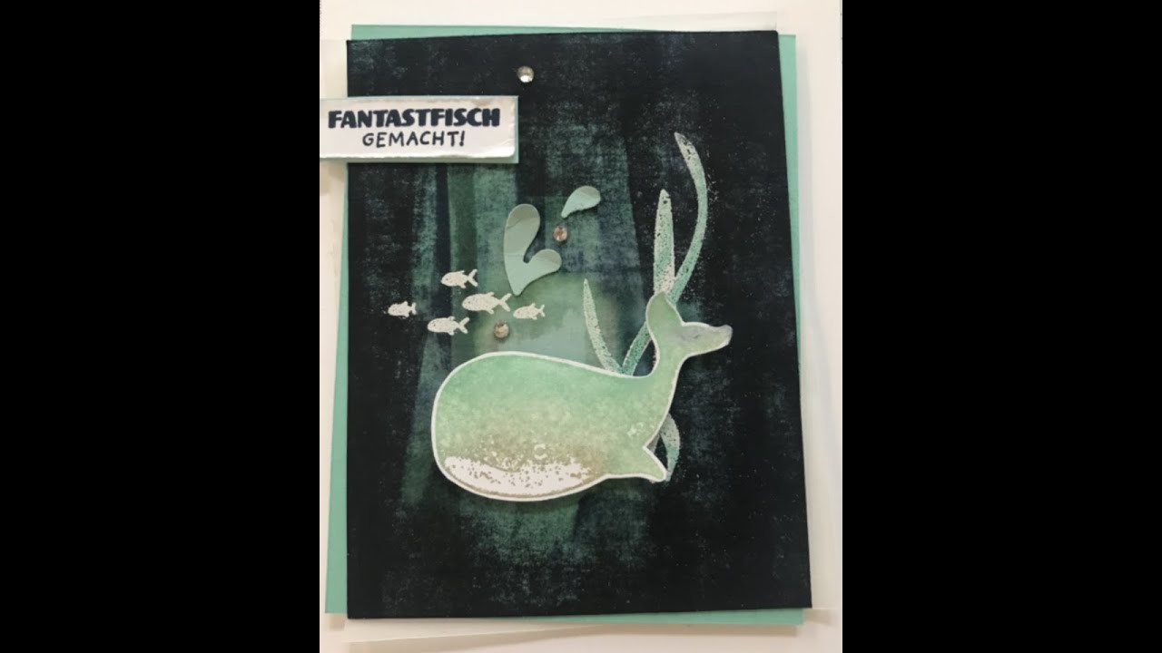 Quicktipp Kartenhintergrundsgestaltung mit dem Produktpaket "Fantastfisch" von Stampin' Up!