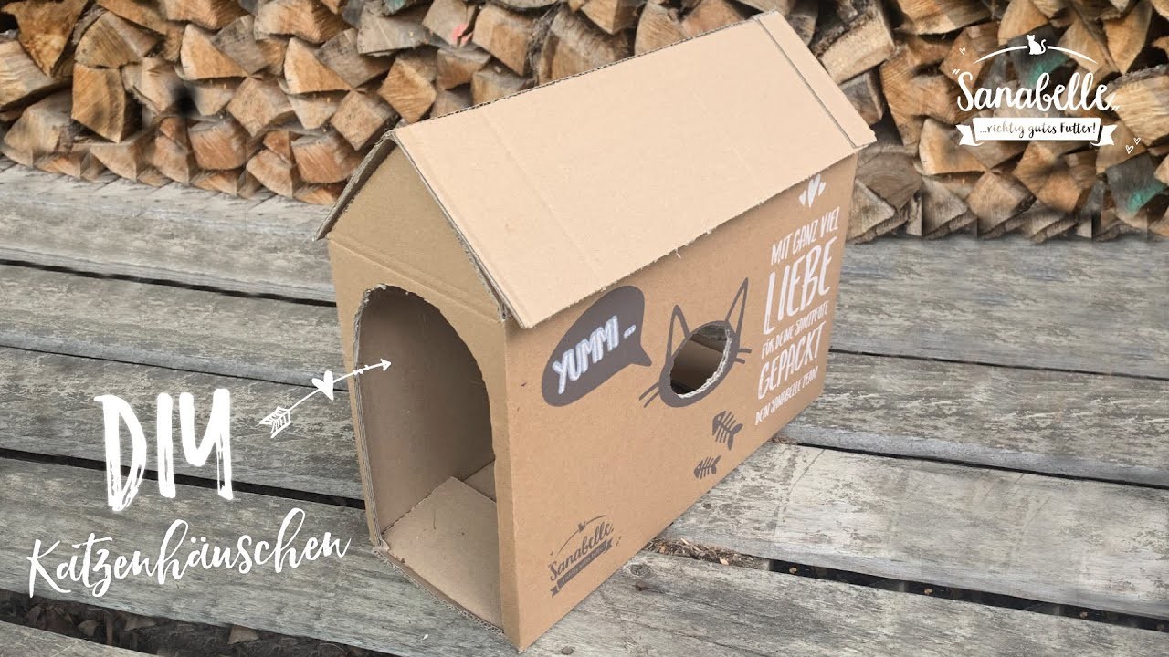 Sanabelle | DIY Katzenhäuschen - Gewinnspiel #gibdemkartoneinechance