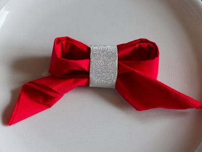 Servietten falten 'Schleife' für Deko an Hochzeit, Geburtstag, Weihnachten & Muttertag [W+]