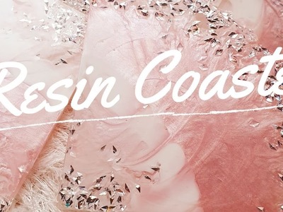 #156???? Sparkly Pink Resin Coaster & Silver Flakes ???? Untersetzer Rosa & Silber Glitter ????