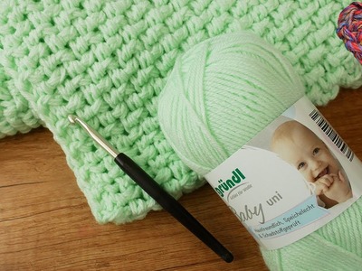 Baby Decke Häkeln | Super einfach für Anfänger | Mini Korb Muster