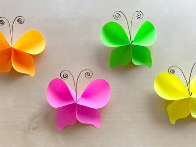Basteln: Schmetterling falten mit Origami Papier. Osterdeko selber machen. Geschenke & Wanddeko ????