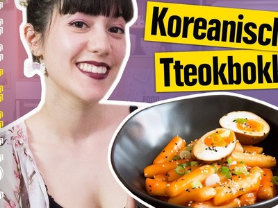 Koreanisches Tteokbokki. Gebratene Reiskuchen mit Chili-Soße & marinierten Eiern. #yumtamtam