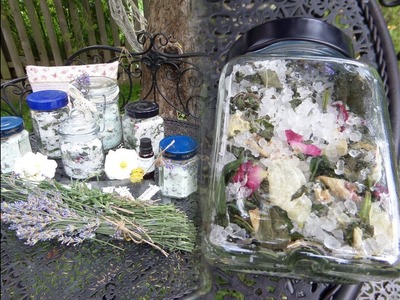 Lavendel Rosen Traum, BLÜTEN Badesalz 100% Natur - so leicht schnell & günstig SELBER MACHEN :))