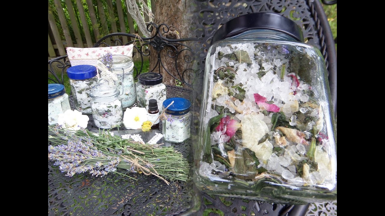 Lavendel Rosen Traum, BLÜTEN Badesalz 100% Natur - so leicht schnell & günstig SELBER MACHEN :))