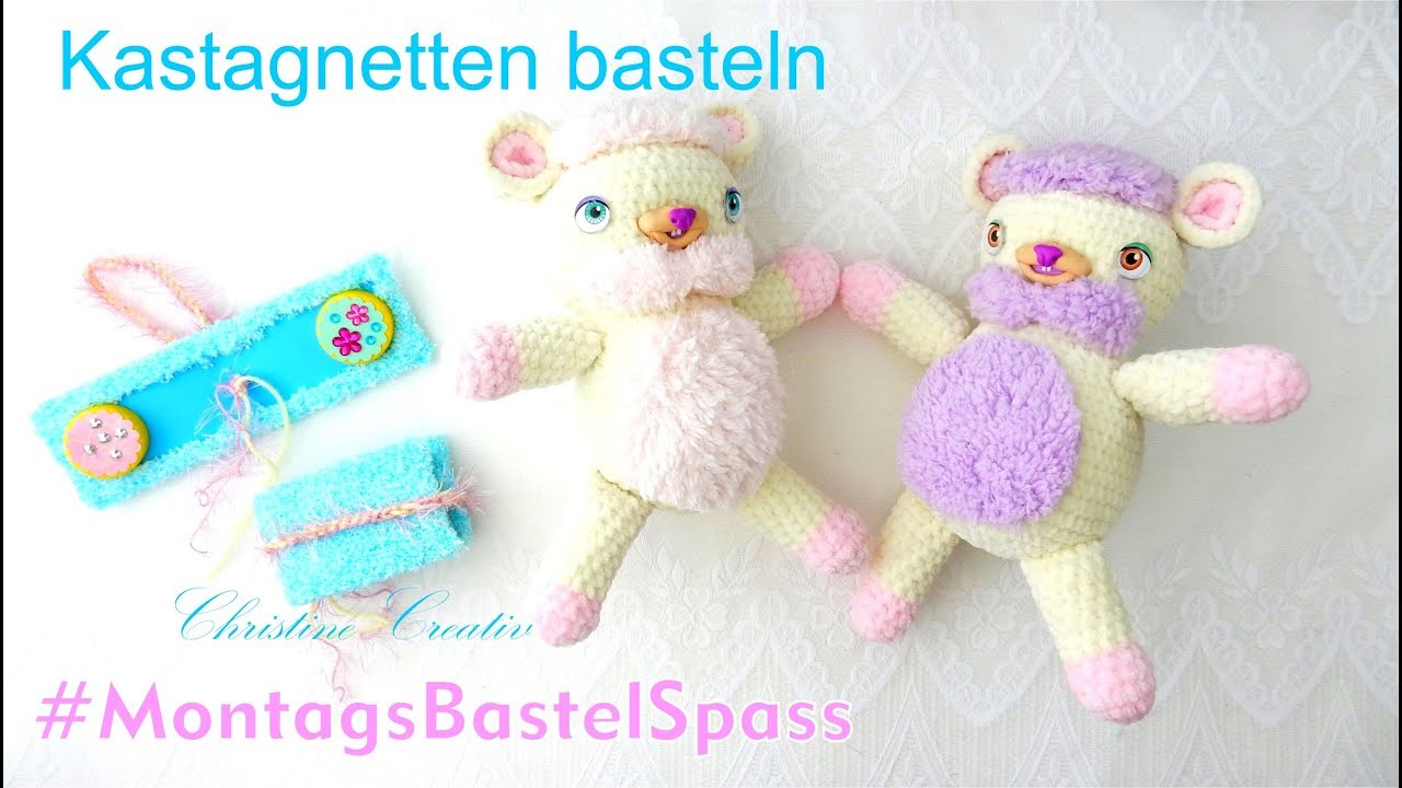 #MontagsBastelSpass ???? Kastagnetten basteln ???? UpcyclingBasteln Hamster Amigurumi #ChristineCreativ