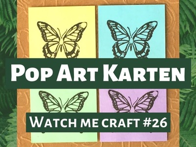 Pop Art Karten mit Action Stempel. Basteln mit Resten. Watch me craft #26